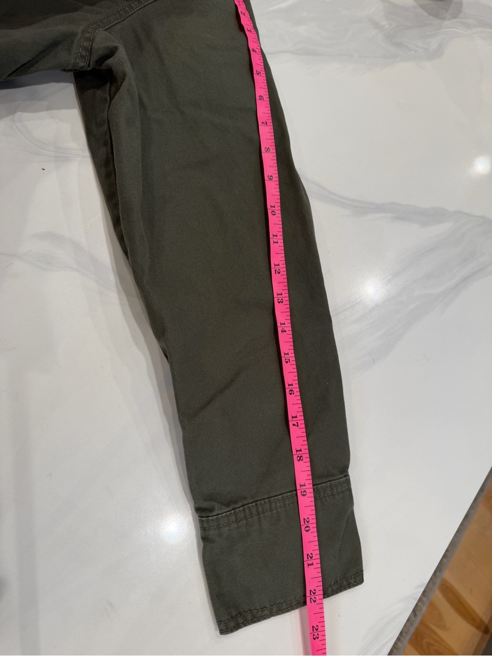 Universal Thread Olive Green Utility Jacket with Dark Corduroy Trim - Picture 6 of 6